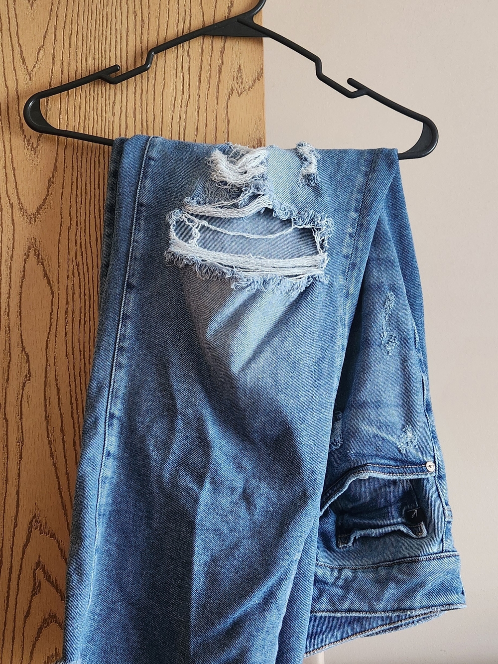 KanCan Blue Distressed Straight Leg Jeans